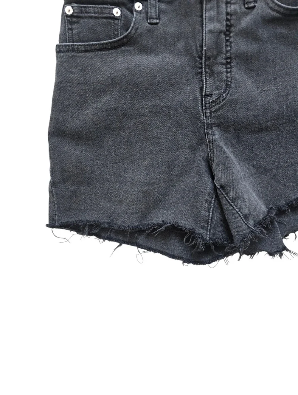 Madewell Women's Lunar Wash Curvy High-Rise Denim Shorts, Size 26